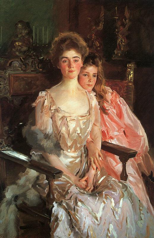 John Singer Sargent Mrs Fiske Warren her Daughter Rachel Sweden oil painting art